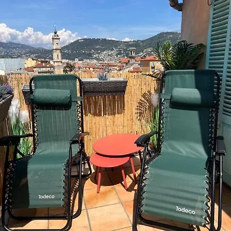 公寓 La Croix - F3, Terrasse Vue Panoramique, Vieux-nice Old Town And Terrace *