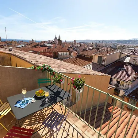 La Croix - F3, Terrasse Vue Panoramique, Vieux-nice Old Town And Terrace 公寓 尼斯