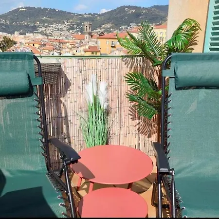 La Croix - F3, Terrasse Vue Panoramique, Vieux-nice Old Town And Terrace Lägenhet Nice